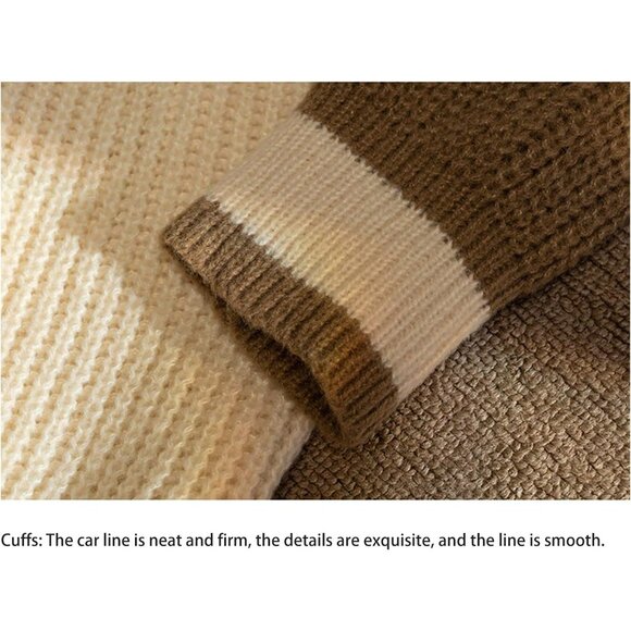 Women Varsity  Button Up Knitted Cardigan Cute Bear Graphic Embroidery Jacket - Picture 8 of 9